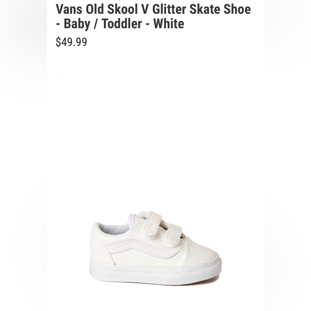 White- size 7 toddler- Vans